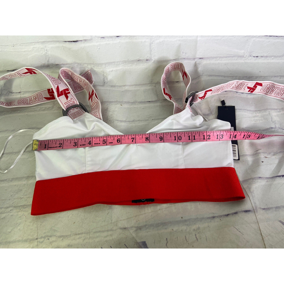 LF The Brand Cropped Straps Bandage Bralette Crop Top Womens Juniors Size M - Picture 7 of 9